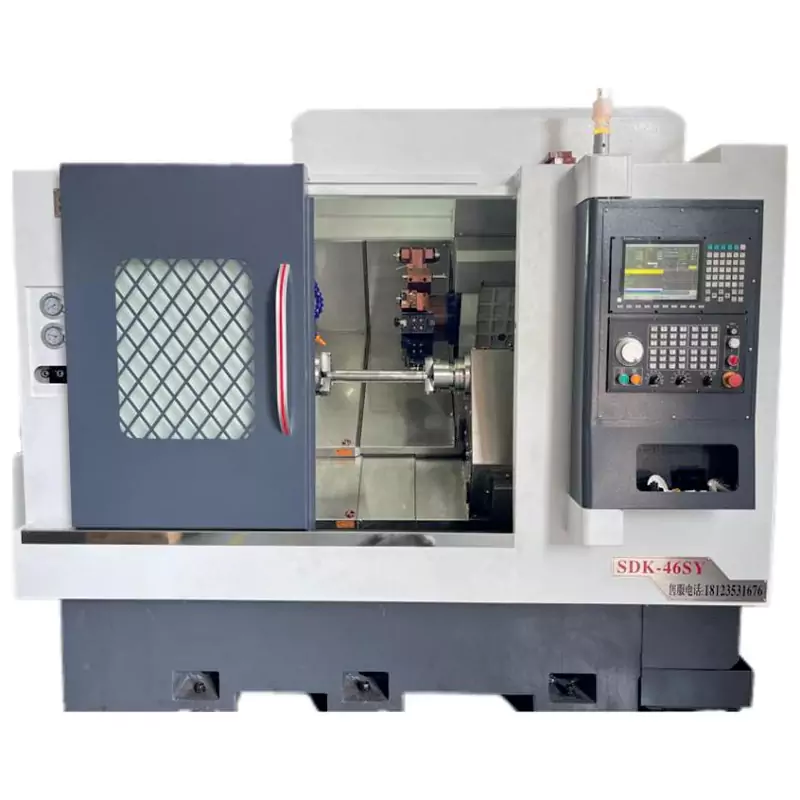 Dvojité vřetení dvou-turret CNC stroje